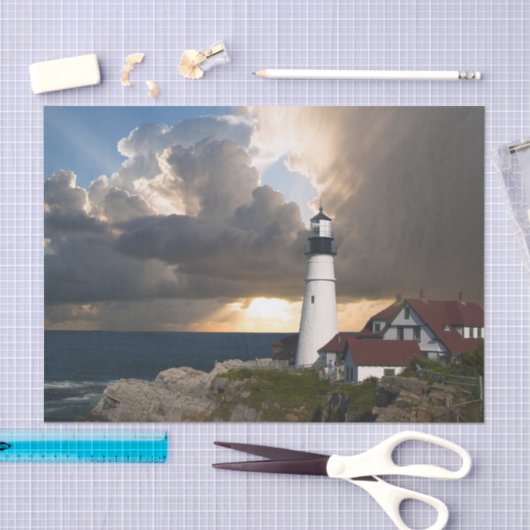 vuurtoren in een Storm Tissuepapier (Craft)