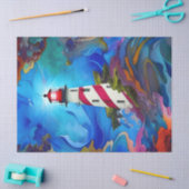 vuurtoren in een Storm Tissuepapier (Craft)