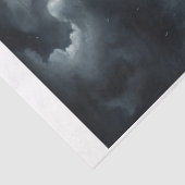 Vuurtoren in een stormachtige maanlicht nacht - tissuepapier (Detail)