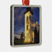 vuurtoren in Escanaba UP Michigan Metalen Ornament (Rechts)