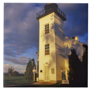 Vuurtoren in Escanaba UP Michigan Tegeltje