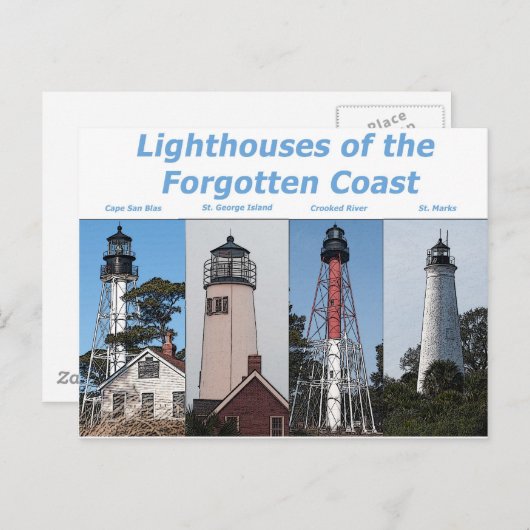 Vuurtoren in Florida Briefkaart (Voorkant / Achterkant)