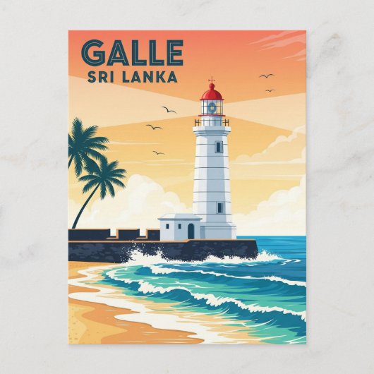 Vuurtoren in Galle Sri Lanka Reizen Briefkaart (Voorkant)