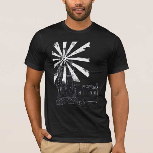 vuurtoren in grijs dubbel Shirt (Voorkant)
