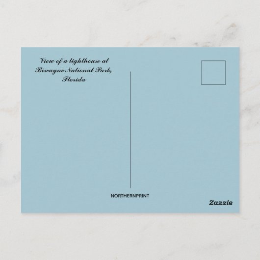 Vuurtoren in het Biscayne National Park Briefkaart (Achterkant)