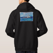 Vuurtoren in het blauw hoodie (Achterkant)
