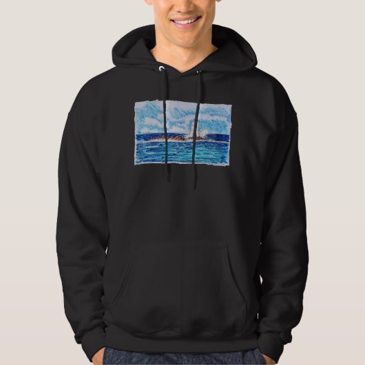 Vuurtoren in het blauw hoodie (Voorkant)