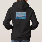Vuurtoren in het blauw hoodie (Achterkant)