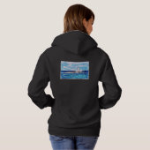 Vuurtoren in het blauw hoodie (Achterkant volledig)