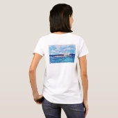 Vuurtoren in het blauw t-shirt (Achterkant volledig)