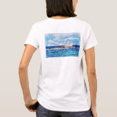Vuurtoren in het blauw t-shirt (Achterkant)