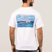 Vuurtoren in het blauw t-shirt (Achterkant)