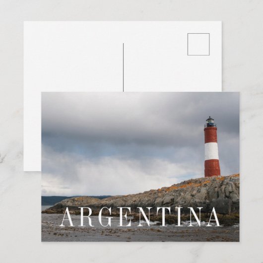 vuurtoren in het kanaal van Beagle Briefkaart (Voorkant / Achterkant)