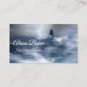 vuurtoren in het storm - Zee in de Oostzee Visitekaartje (Voorkant)