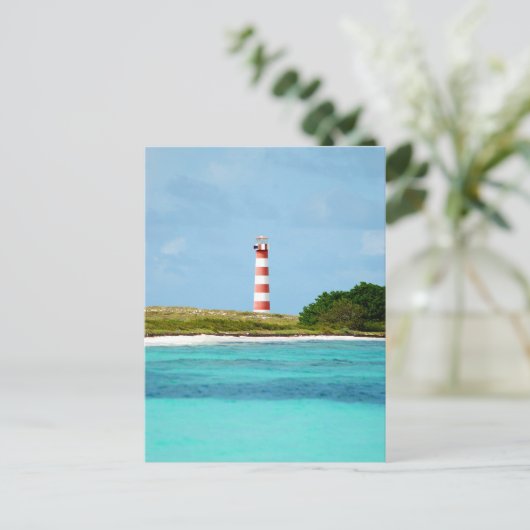 vuurtoren in Los Roques - Venezuela Briefkaart (Staand voorkant)