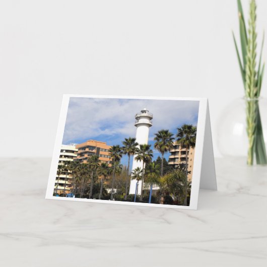 Vuurtoren in Marbella, Spanje Feestdagen Kaart (Voorkant)