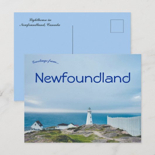 Vuurtoren in Newfoundland, Canada Briefkaart (Voorkant / Achterkant)