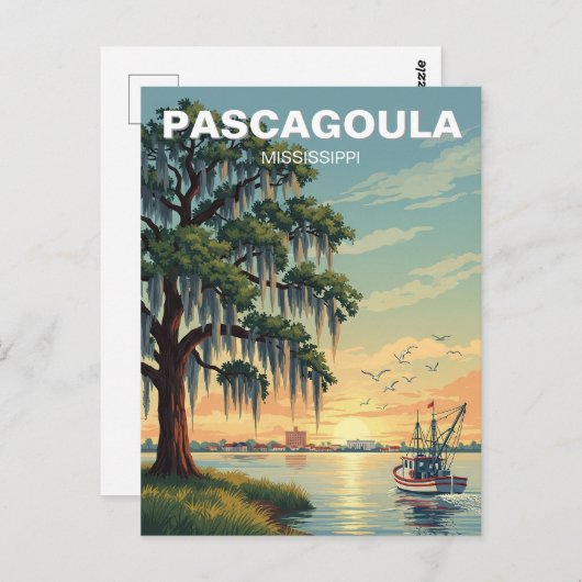 Vuurtoren in Pascagoula, Mississippi Briefkaart (Voorkant / Achterkant)