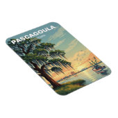 Vuurtoren in Pascagoula, Mississippi Magneet (Rechterzijde)