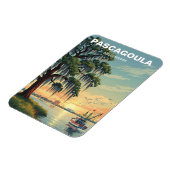 Vuurtoren in Pascagoula, Mississippi Magneet (Linkerzijde)