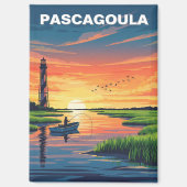 Vuurtoren in Pascagoula, Mississippi Magneet (Voorkant)