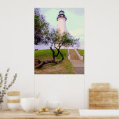 vuurtoren in Port Isabel, Tx. Poster (Keuken)