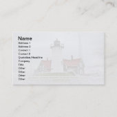 Vuurtoren in sneeuw visitekaartje (Voorkant)