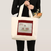 vuurtoren in Sneeuwkerst Grote Tote Bag (Voorkant (product))