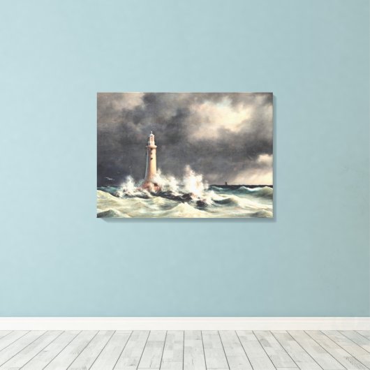 vuurtoren in Stora Balt Canvas Afdruk (Insitu (Houten vloer))