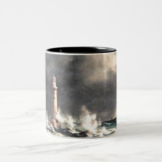 vuurtoren in Stora Balt Tweekleurige Koffiemok (Center)