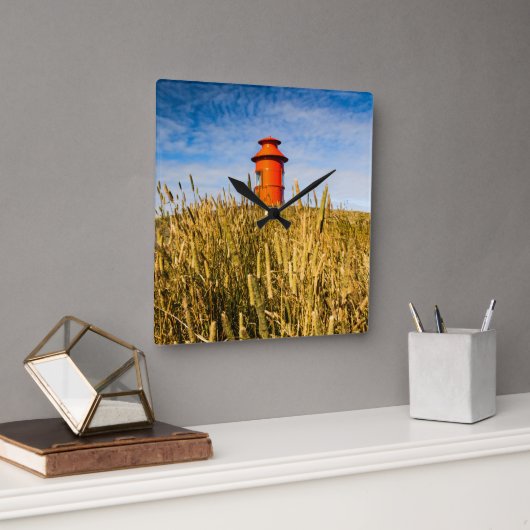 vuurtoren in Stykkisholmur, IJsland Vierkante Klok (Kantoor)