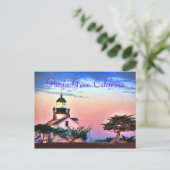 Vuurtoren in Twilight Briefkaart (Staand voorkant)
