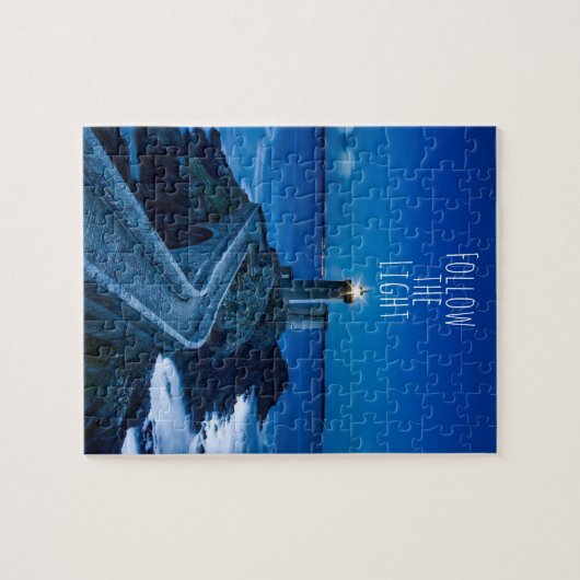 Vuurtoren in Twilight Legpuzzel (Horizontaal)