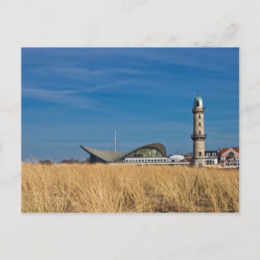 vuurtoren in Warnemuende (Duitsland) Briefkaart (Voorkant)