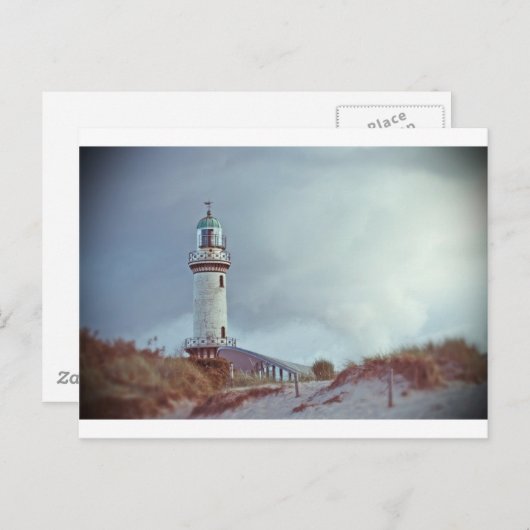 vuurtoren in Warnemuende in Duitsland Briefkaart (Voorkant / Achterkant)