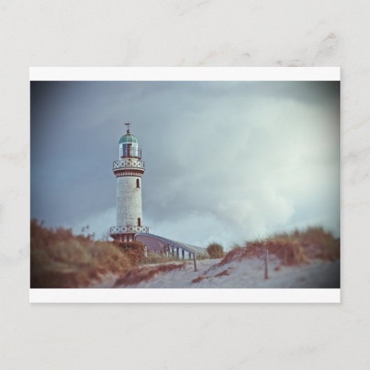 vuurtoren in Warnemuende in Duitsland Briefkaart (Voorkant)