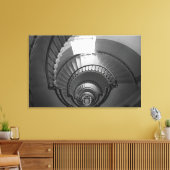 vuurtoren in zwart-wit canvas afdruk (Insitu (Woonkamer))