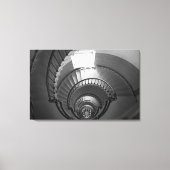 vuurtoren in zwart-wit canvas afdruk (Voorkant)