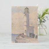 Vuurtoren, Isle of Shoals | Childe Hassam (Staand voorkant)