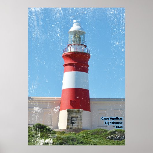 Vuurtoren Kaap Agulhas 1849 Poster (Voorkant)