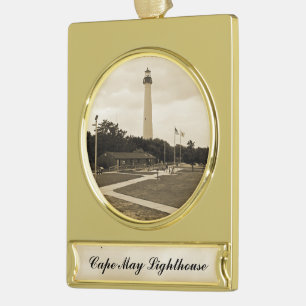 Vuurtoren Kaapstad Verguld Banner Ornament