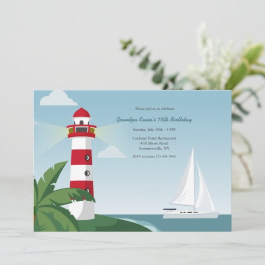 vuurtoren kaart (Staand voorkant)