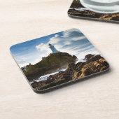 vuurtoren | Kanaaleilanden La Corbière Bier Onderzetter (Linkerzijde)