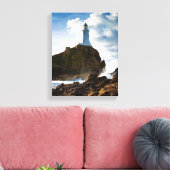 vuurtoren | Kanaaleilanden La Corbière Canvas Afdruk (Insitu (Woonkamer))