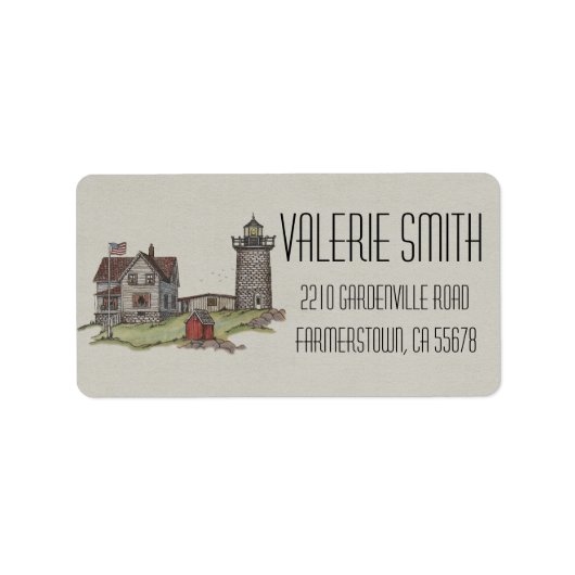Vuurtoren & keepers House Etiket (Voorkant)