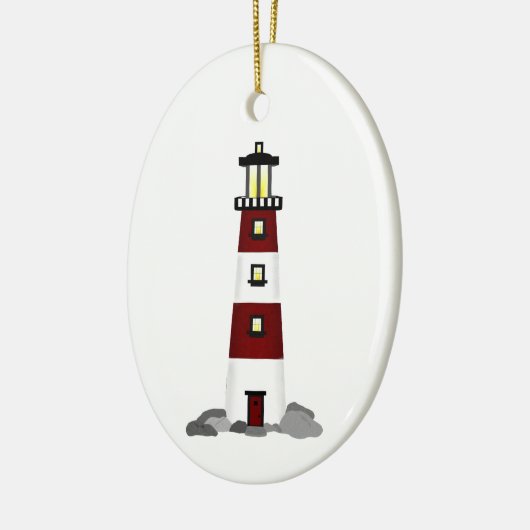 vuurtoren keramisch ornament (Links)