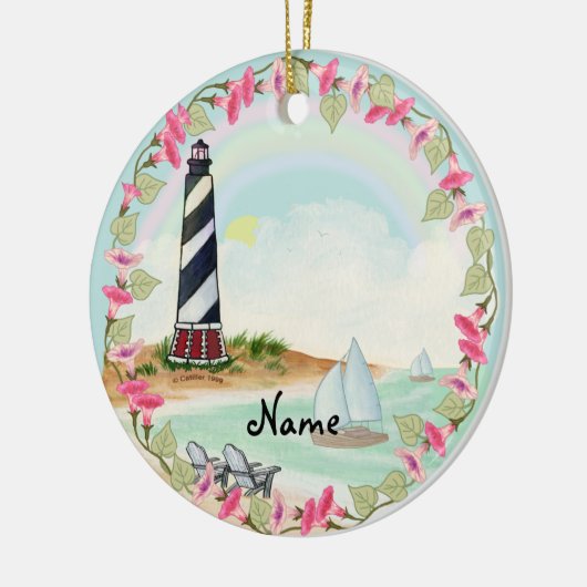 vuurtoren keramisch ornament (Links)