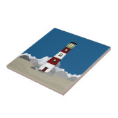 Vuurtoren keramische tegel tegeltje (Zijkant)