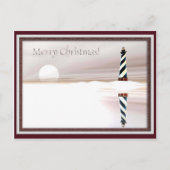 Vuurtoren, Kerstmis Feestdagenkaart (Voorkant)