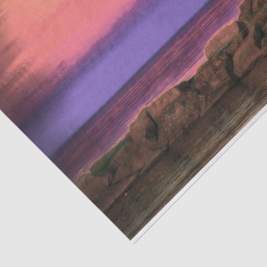 vuurtoren kleurrijk Paars roze zonnebank Tissuepapier (Detail)